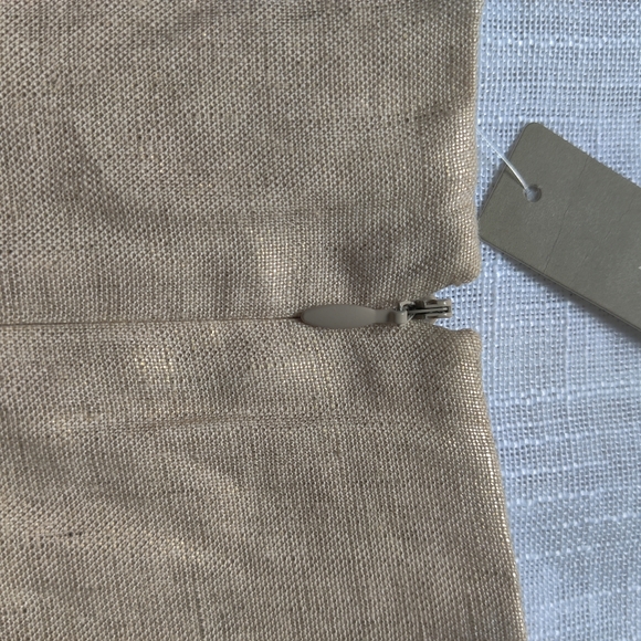 *JCREW* shimmery gold linen shift dress with grommets - Picture 8 of 10
